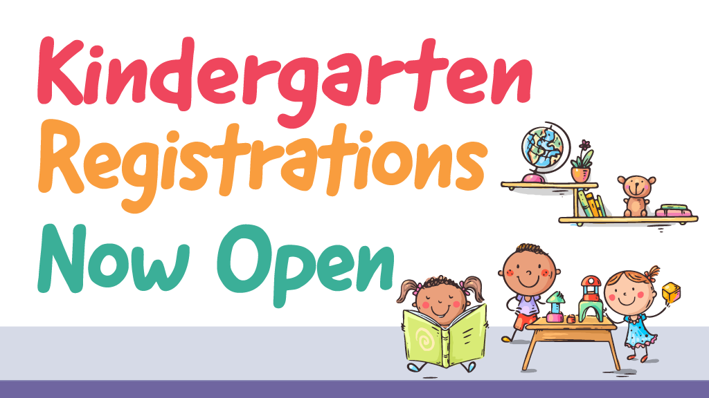 Cover graphic for Kinder registration for 2026 now open. 