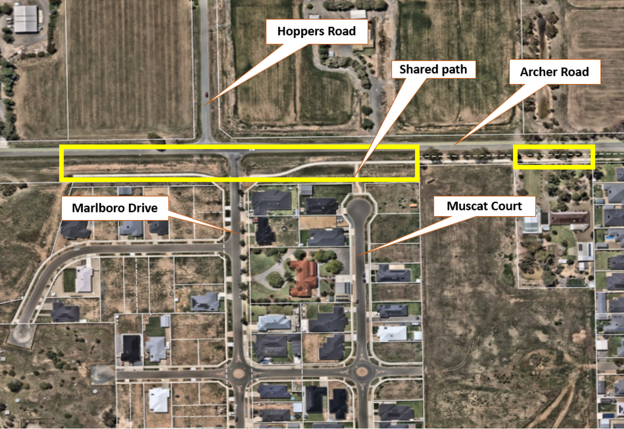Map of the works - Marlboro Drive