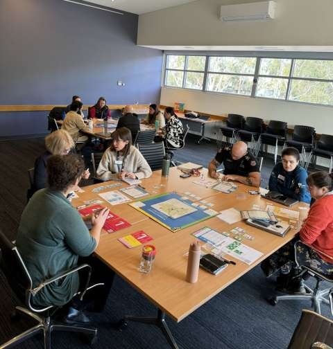 Groups of people playing the The Adaptation Game