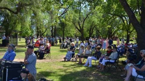 People attending an Australia Day event.
