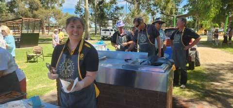 People attending an Australia Day event.