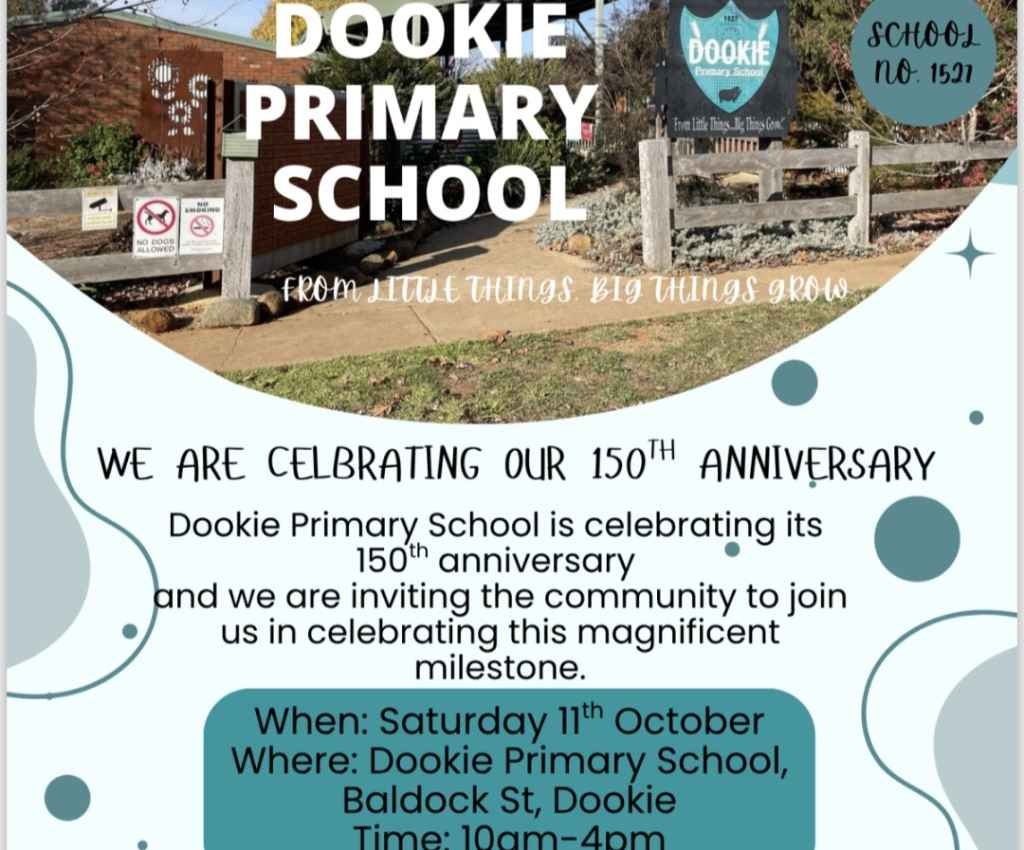 Cover image for event - Dookie Primary School, 150th Anniversary celebration