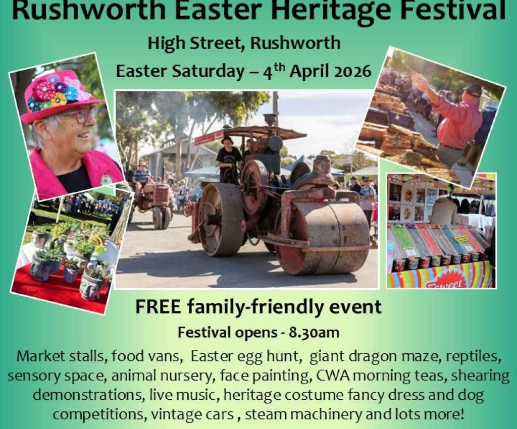 Cover image for event - Rushworth Easter Heritage Festival