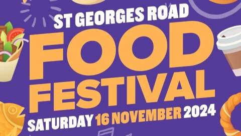 St Georges Road Food Festival 2024 - Poster Cropped
