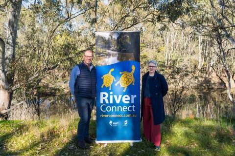 Greater Shepparton City Council CEO, Fiona Le Gassick, with Goulburn Broken Catchment Management Authority CEO, Carl Walters.
